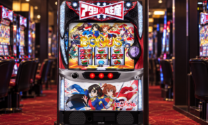 L少女☆歌劇 レヴュースタァライト -The SLOT-の実機外観を参照してAI制作したイメージ。実機写真・仕様図ではなく、細部は実物と異なる場合があります。ホールや場面は架空で、元レスの店舗・現場を撮影または再現したものではありません。